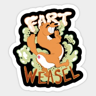 Fart Weasel Sticker